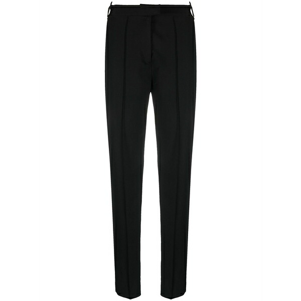 ネンシ ドジャカ レディース 心地好いズボン下 ボトムス Cut-out detailing slim-fit trousers  Black