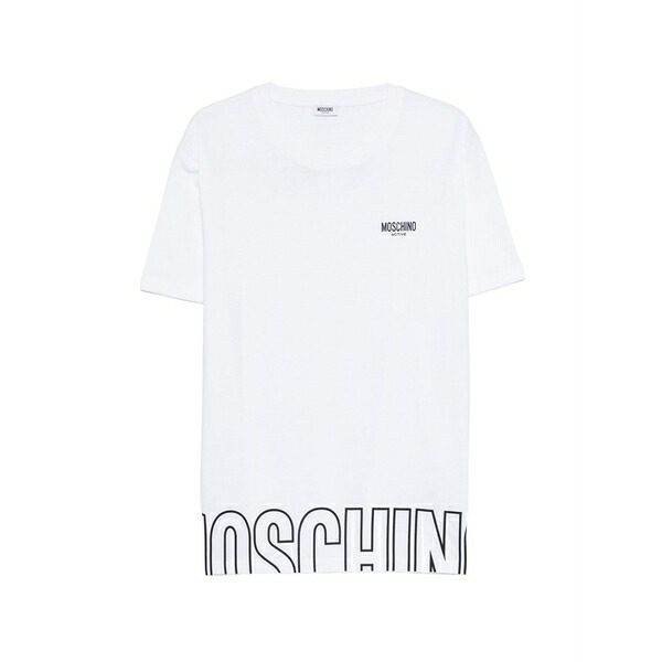 モスキーノ メンズ Tシャツ トップス Logo t-shirt White｜asty 27,170円