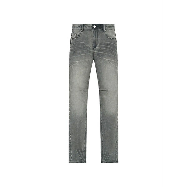 アールティーエー メンズ デニムパンツ ボトムス Bryant cross-stitch skinny jeans Grey｜asty