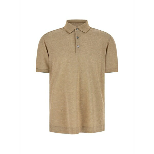 ゼニア メンズ スポーツシャツ トップス Piqu?? short-sleeve polo shirt Neutrals
