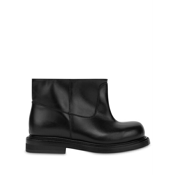 モスキーノ レディース ブーツ シューズ Olivia slip-on leather ankle boots Black