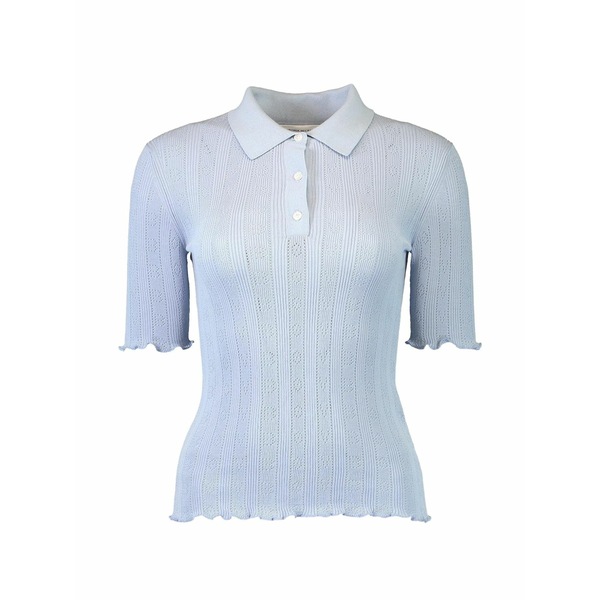 ヴィクトリア ベッカム レディース スポーツシャツ トップス Frill polo top Blue
