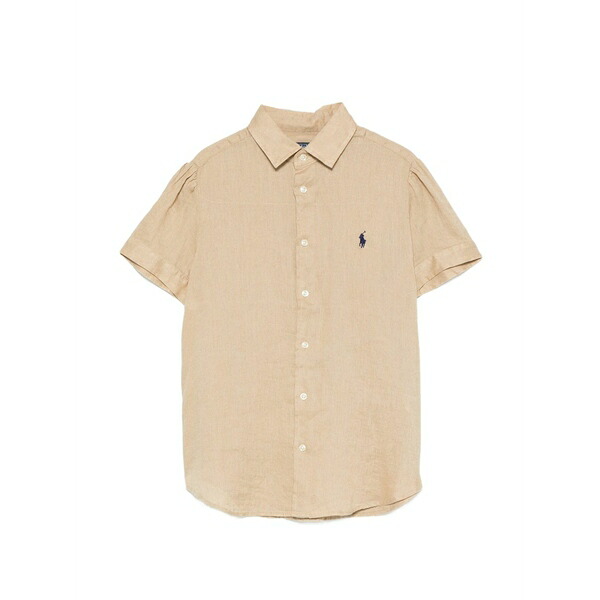 ラルフローレン レディース シャツ トップス Embroidered-logo short-sleeve shirt Neutrals｜asty 38,870円