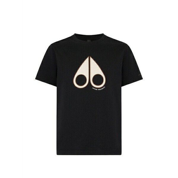 ムースナックルズ メンズ プルオーバー トップス Logo-print t-shirt Black