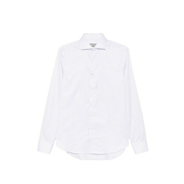 カナーリ メンズ プルオーバー トップス Striped shirt White
