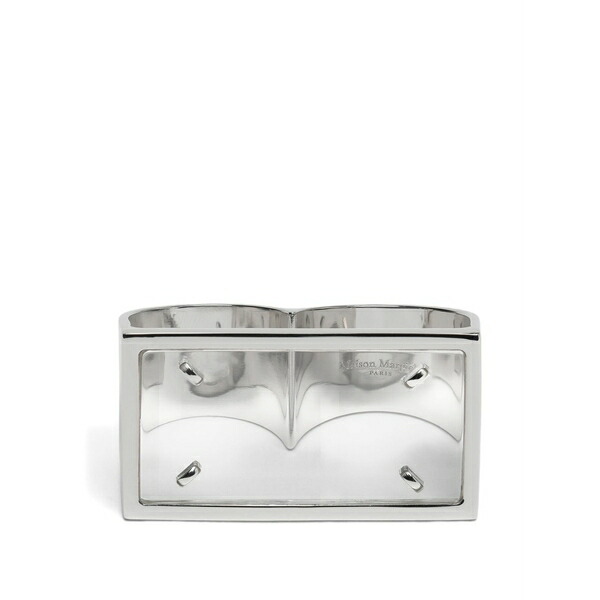 マルタンマルジェラ メンズ リング アクセサリー Four stitches double-signet ring Silver｜asty