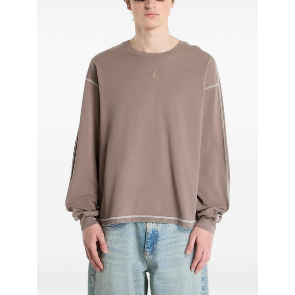 ジョーダン メンズ Tシャツ トップス Heavyweight long sleeve t-shirt Brown|asty