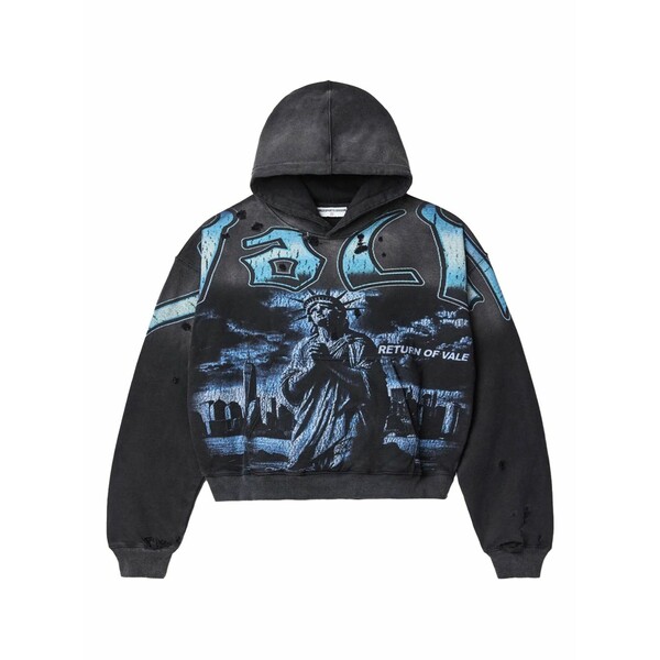 頭を覆う物 メンズ パーカー・スウェットシャツ アウター Return of vale graphic hoodie Black