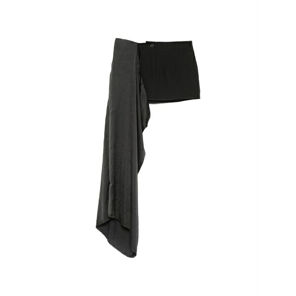 イザベル・ベネナート レディース スコート ボトムス Draped-detail mini skirt Black
