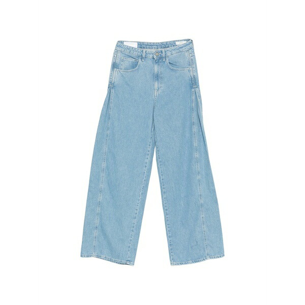 ドンダップ レディース デニムパンツ ボトムス Pocket wide-leg jeans Blue