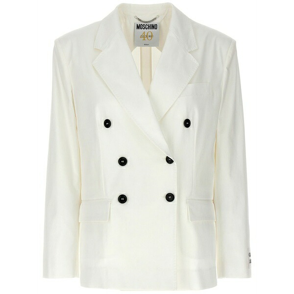 モスキーノ レディース 上衣＆上衣 アウター Double-breasted blazer White