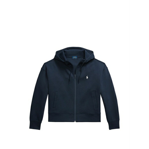ラルフローレン レディース パーカー・スウェットシャツ アウター Logo-detail zip-fastening hoodie Blue