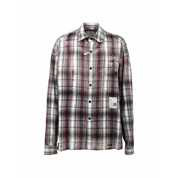 ミハラヤスヒロ メンズ プルオーバー トップス Like check shirt Black