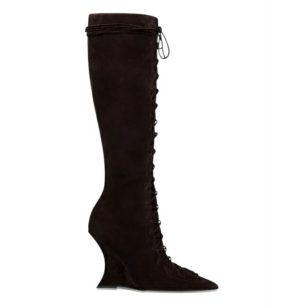 光の都市テキサス州 レディース ブーツ シューズ 105 nina lace-up pointed boots Brown