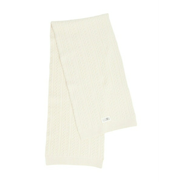 マルタンマルジェラ メンズ 消音装置・袈裟・えり巻き 添え物 Ribbed-knit scarf Neutrals