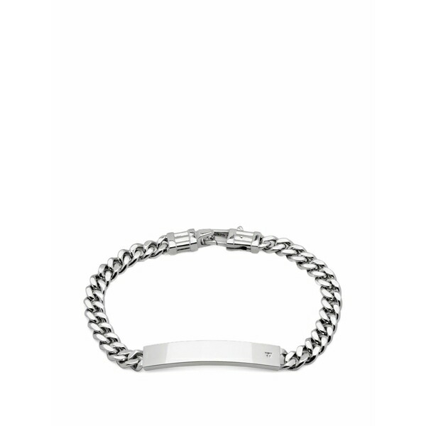トム白木 メンズ ブレスレット・バングル・アンクレット 佩び物 Id curb-chain bracelet Silver