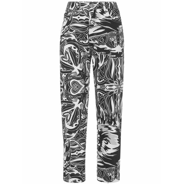フィリッププレイン レディース デニムパンツ ボトムス Graphic-print jeans White|asty