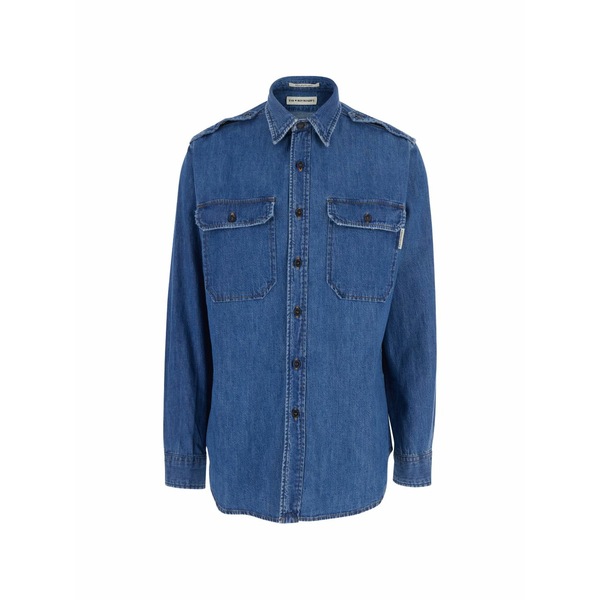 ロイロジャース レディース プルオーバー トップス Xeva herzigov?? buttoned flap-pocket shirt Blue