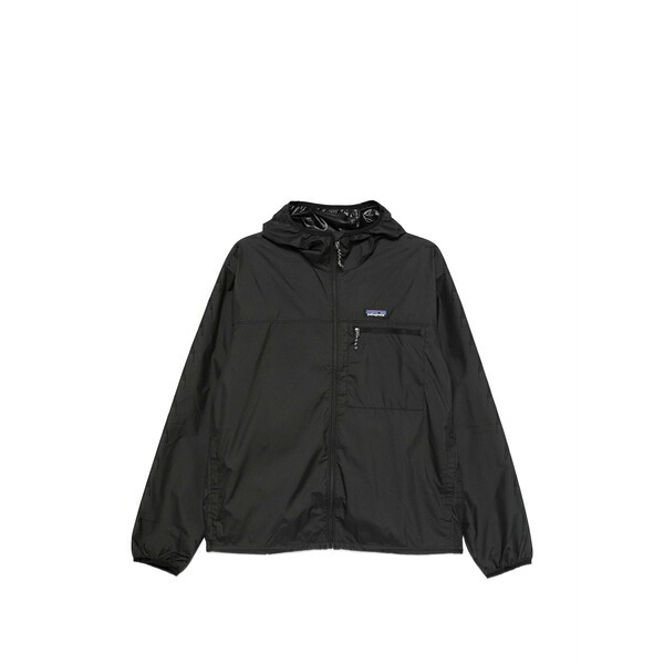 パタゴニア メンズ 上衣＆上衣 アウター Hooded lightweight jacket Black