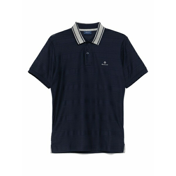 ガント メンズ スポーツシャツ トップス Embroidered-logo polo shirt Blue