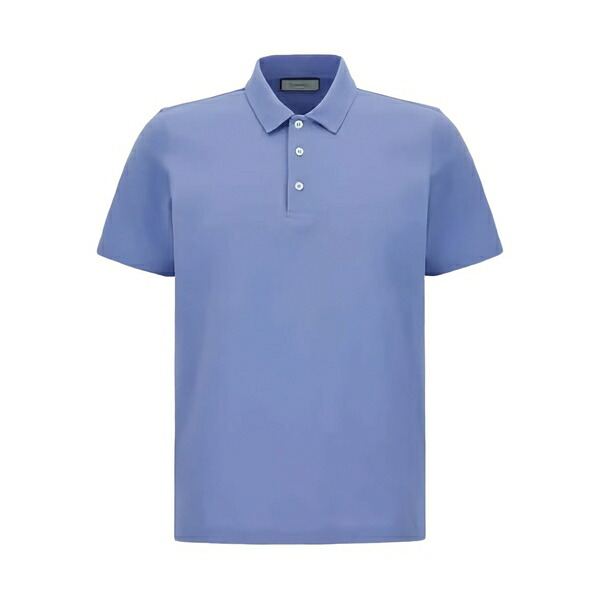 カナーリ メンズ スポーツシャツ トップス Button polo shirt Blue