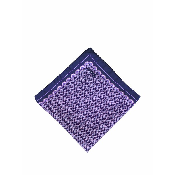 エトン メンズ 消音装置・袈裟・えり巻き 佩び物 Patterned pocket square Purple
