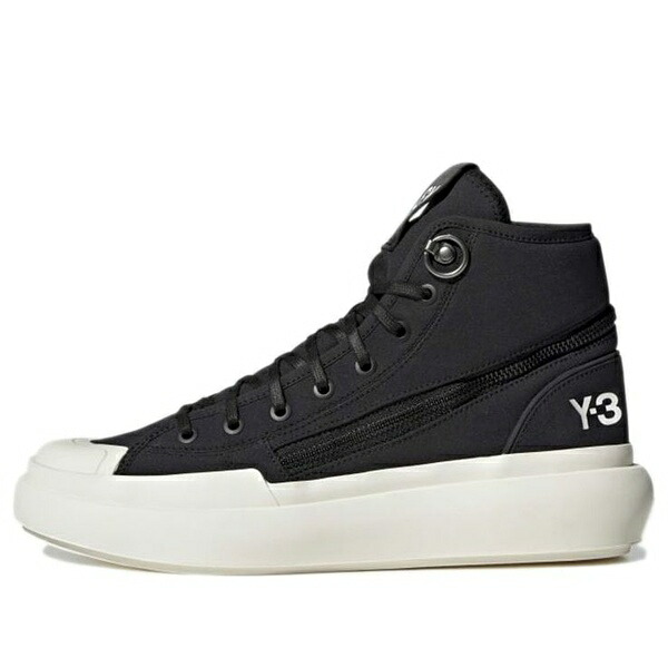 adidas アディダス メンズ スニーカー 【adidas Y-3 Ajatu Court High \u0027Black White\u0027 H05621】  大いさ US_6.5(24.5糎) スニーカー-メンズ靴