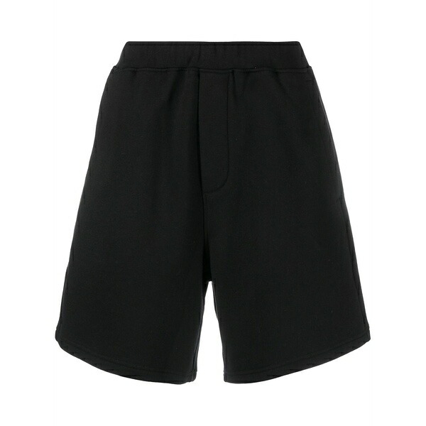 ディースクエアード メンズ カジュアルパンツ ボトムス Knee-length cotton track shorts Black|asty