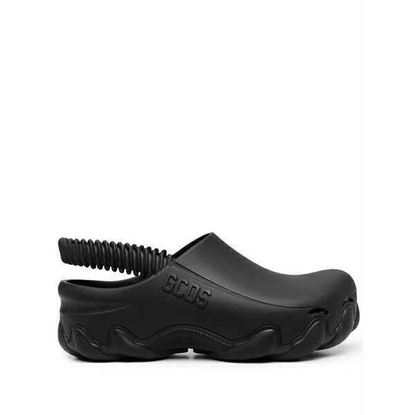 ジーシーディーエス メンズ サンダル シューズ Embossed-logo slingback clogs Black