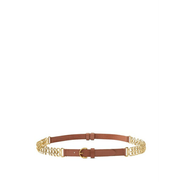 ピンコ レディース 三尺帯 添え物 Leather chain-link belt Neutrals