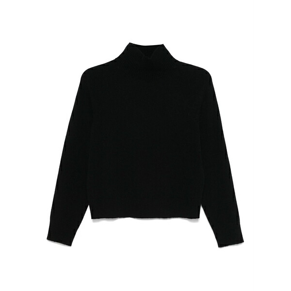 ヴィンス レディース 編み物\u0026スウェーター アウター High-neck raglan-sleeves sweater Black