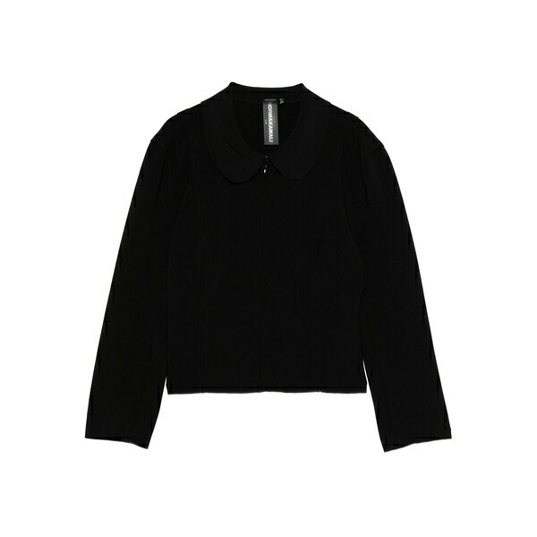 ノーマカマリ レディース ジャケット＆ブルゾン アウター Peter pan-collar long-sleeve jacket Black｜asty