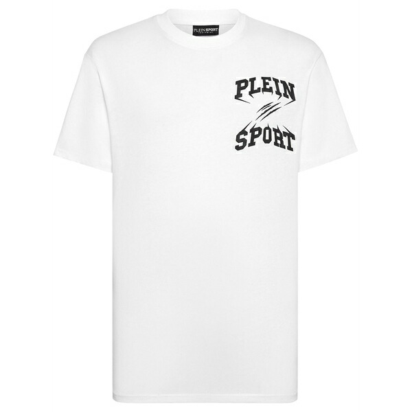 プレインスポーツ メンズ Tシャツ トップス Logo-print crew-neck t-shirt White|asty