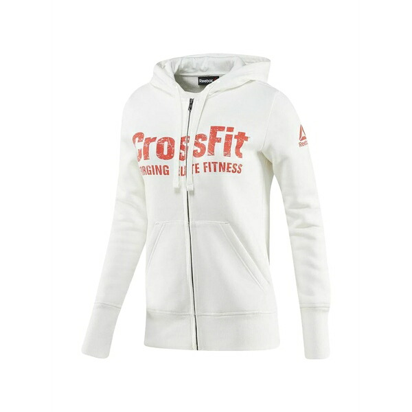 リーボック レディース パーカー・スウェットシャツ アウター rcf forging elite fitness zip-fastening hoodie White|asty