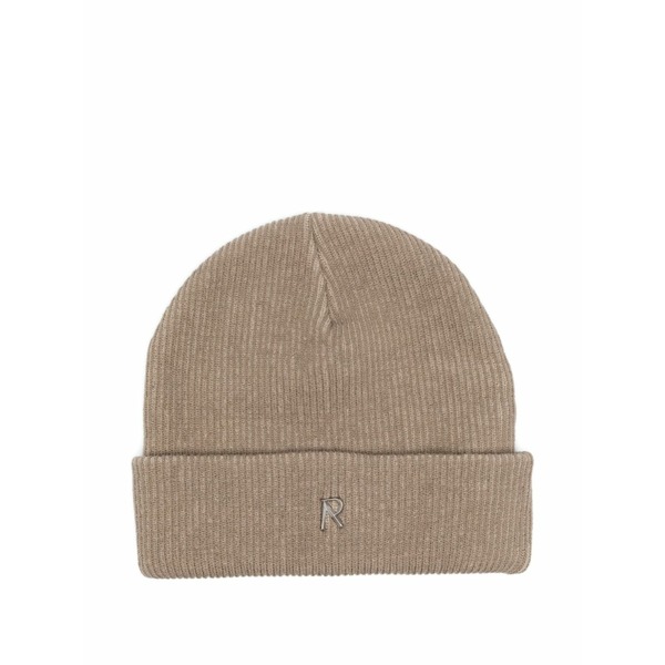 リプレゼント メンズ 帽子 アクセサリー Logo-plaque beanie Neutrals｜asty