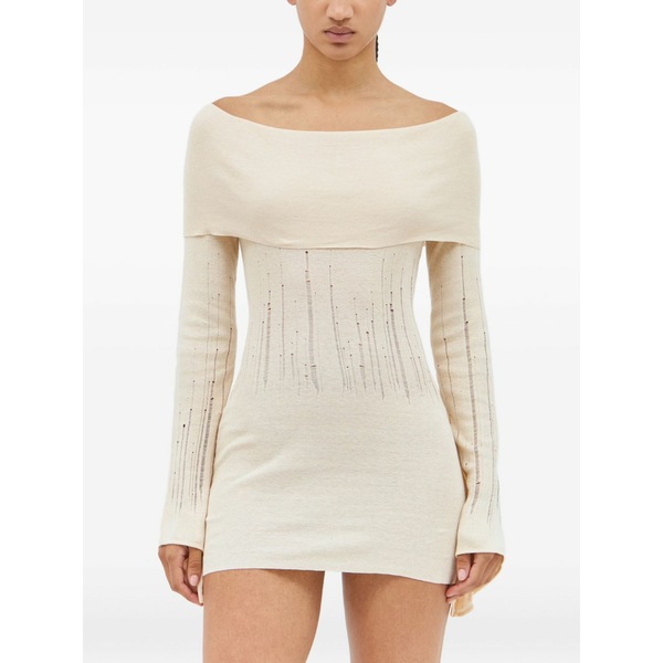 アヤ ミューズ レディース ワンピース トップス Deva mini dress Neutrals|asty