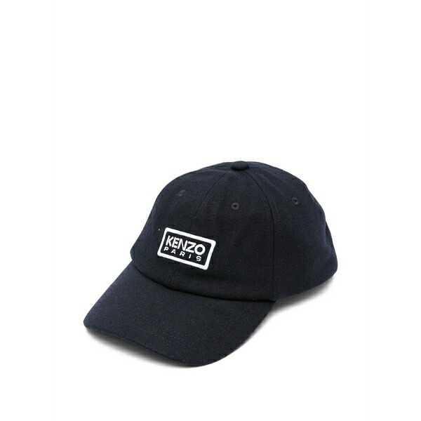 ケンゾー メンズ 帽子 アクセサリー Logo-embroidered cap Blue|asty