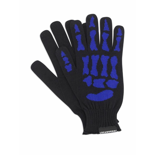 ジョーダンルカ メンズ グローブ 付属物 Skeleton-print gloves Black
