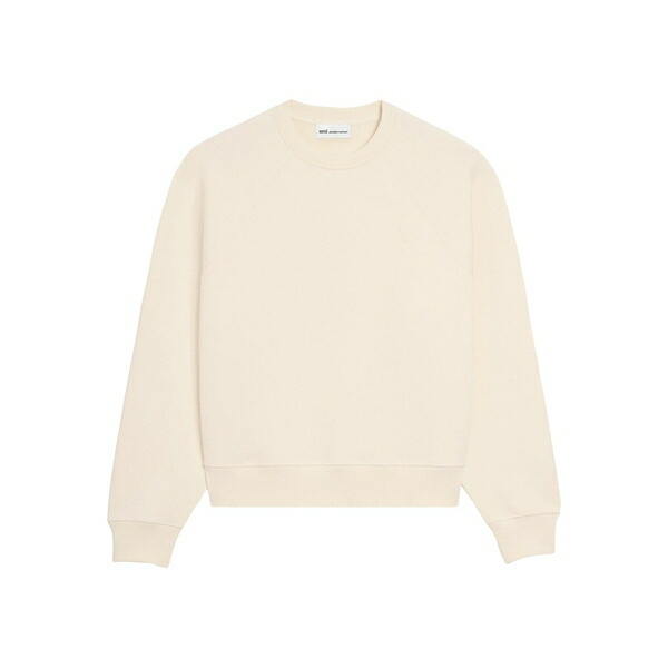 アミ メンズ パーカー・スウェットシャツ アウター Ami de coeur embossed raglan sweatshirt Neutrals