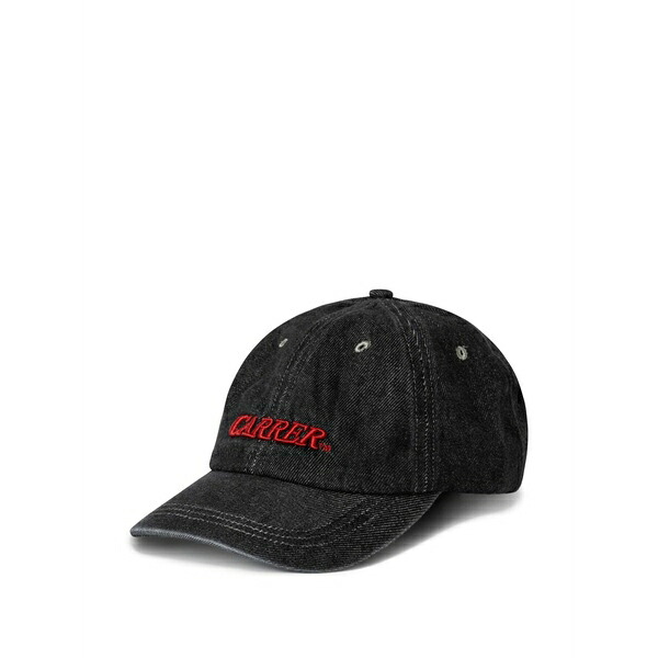 カレーナ メンズ 帽子 アクセサリー Embroidered-logo cap Black｜asty