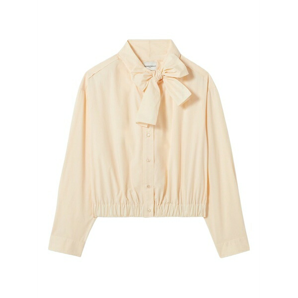 クローディピエルロ レディース シャツ トップス Bow-detail button shirt Neutrals|asty