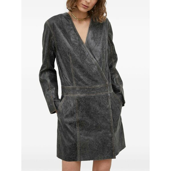 デイ・ビルゲール・エ・ミッケルセン レディース ワンピース トップス V-neck mini dress Grey｜asty