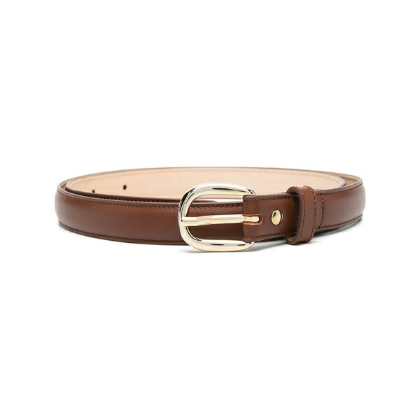 アーペーセー レディース ベルト アクセサリー Gold-tone-buckle belt Brown｜asty