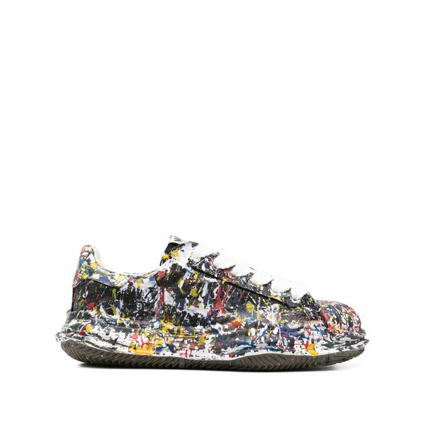 ミハラヤスヒロ メンズ スニーカー シューズ Paint-splatter sneakers Black