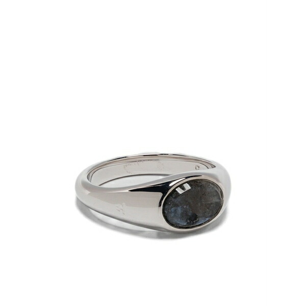 トム白木 メンズ 輪っか 佩び物 Joe larvikite ring Silver
