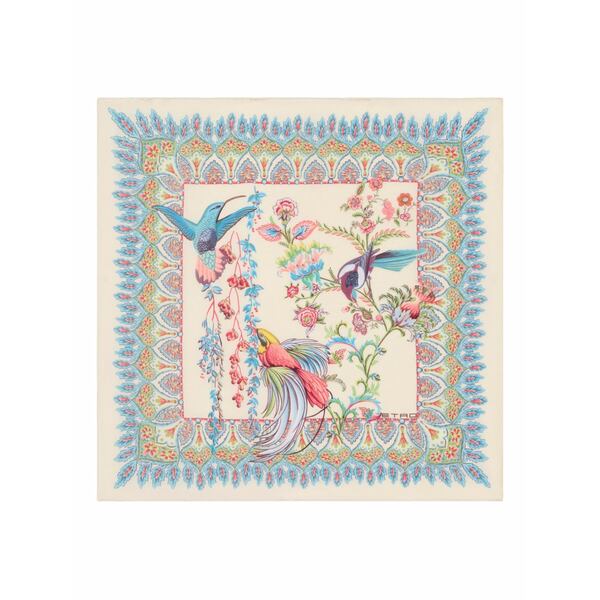 エトロ メンズ マフラー・ストール・スカーフ アクセサリー Flora fauna silk pocket square Neutrals|asty