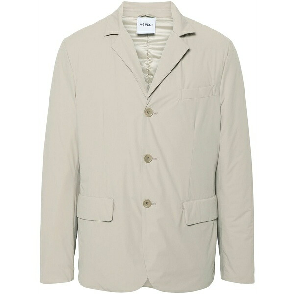 アスペジ メンズ ジャケット＆ブルゾン アウター Padded blazer Neutrals