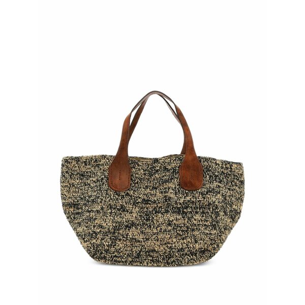 アイビリーブ レディース トートバッグ バッグ Tokyo ii woven raffia tote bag Black|asty