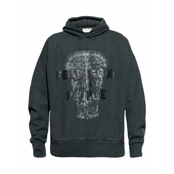 フィアオブゴッド メンズ パーカー・スウェットシャツ アウター Graphic-print hoodie Grey パーカー-トップス