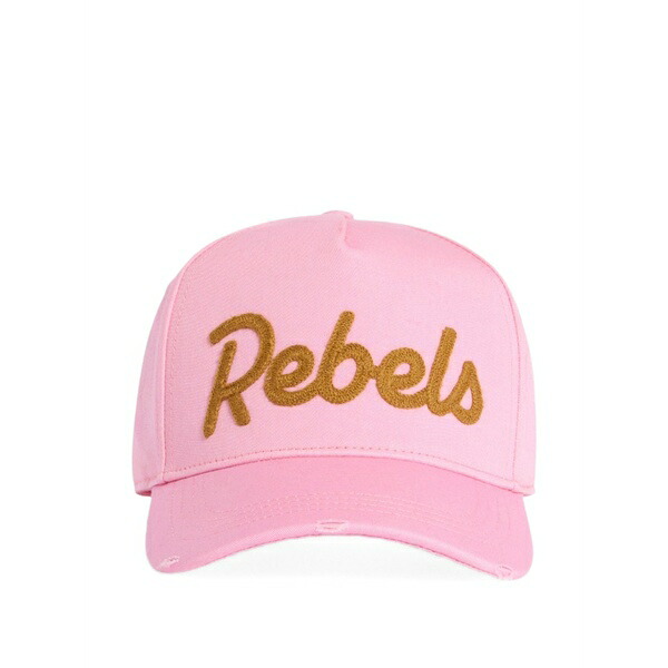 ディースクエアード メンズ 帽子 アクセサリー Rebels baseball cap Pink｜asty